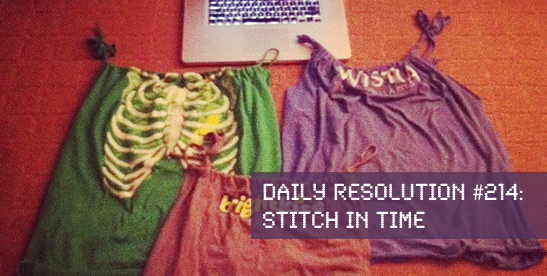 Today's Resolution: Stitch in Time