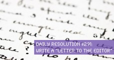 Today's Resolution: Write a “Letter to the Editor”